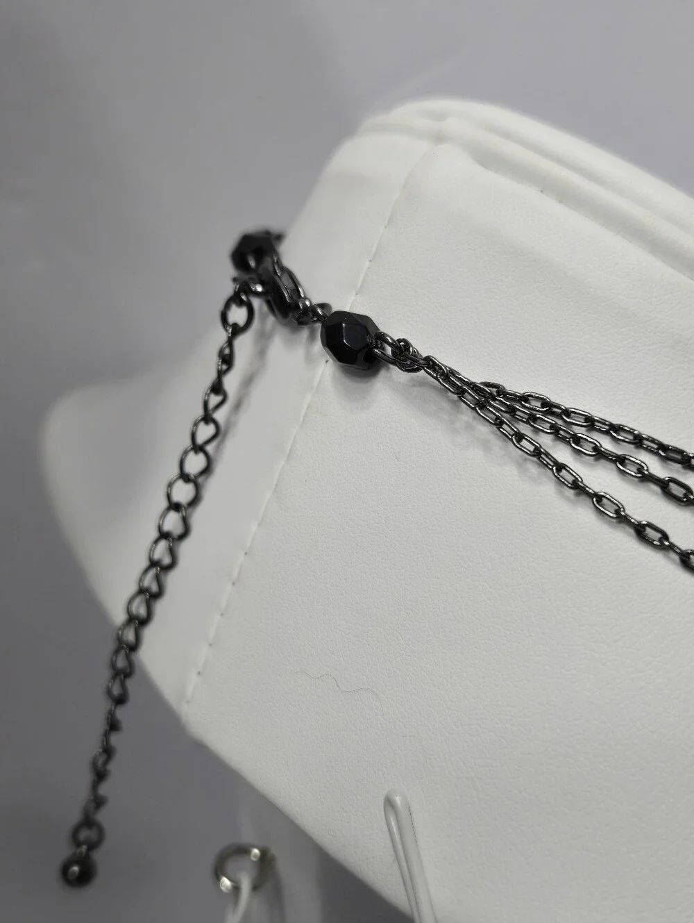 Avon Multi-Strand Black and Red Beaded Necklace